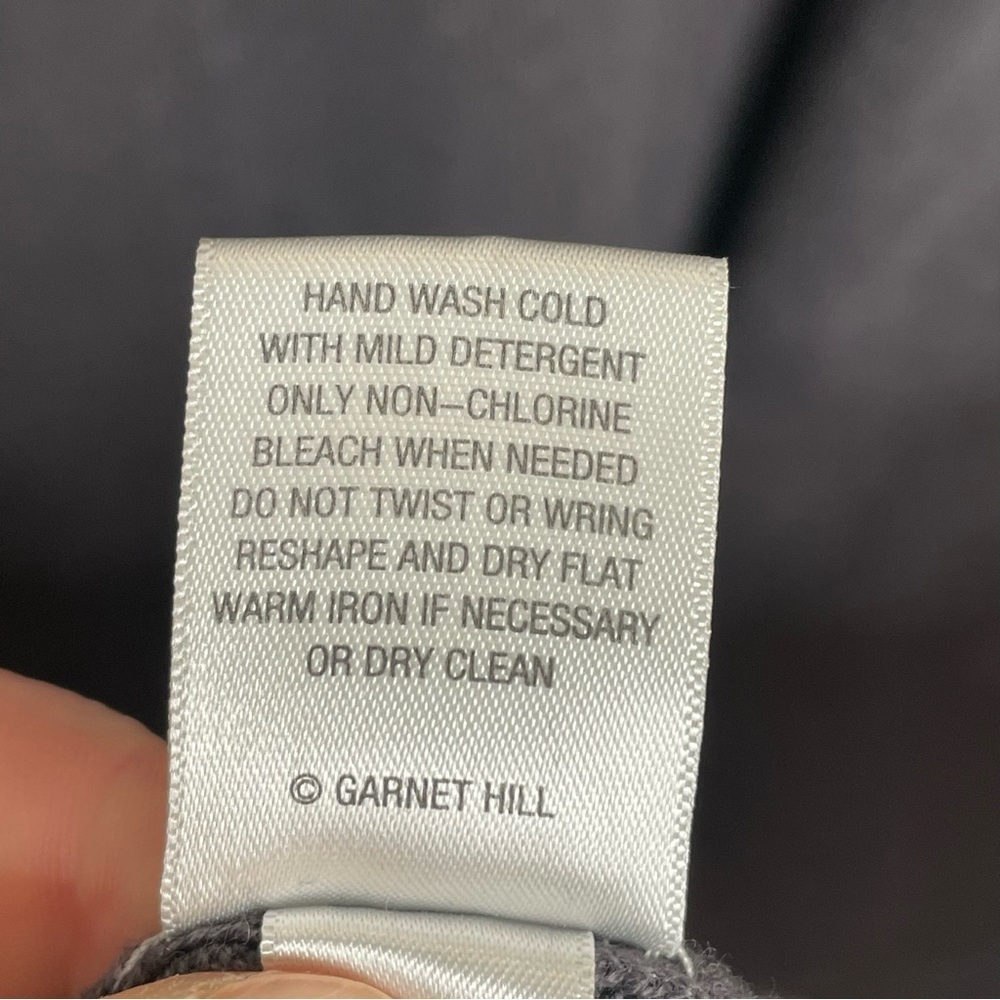 Garnet Hill Essential Scoop-Neck Sweater Dress Linen Organic Cotton Dark Gray L - Picture 11 of 13